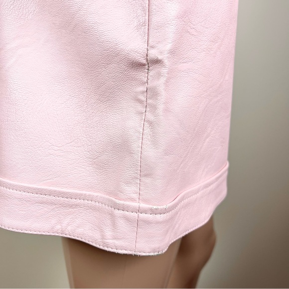 STELLA MCCARTNEY REVOLVE PINK FAUX LEATHER SHORTS - Picture 8 of 16